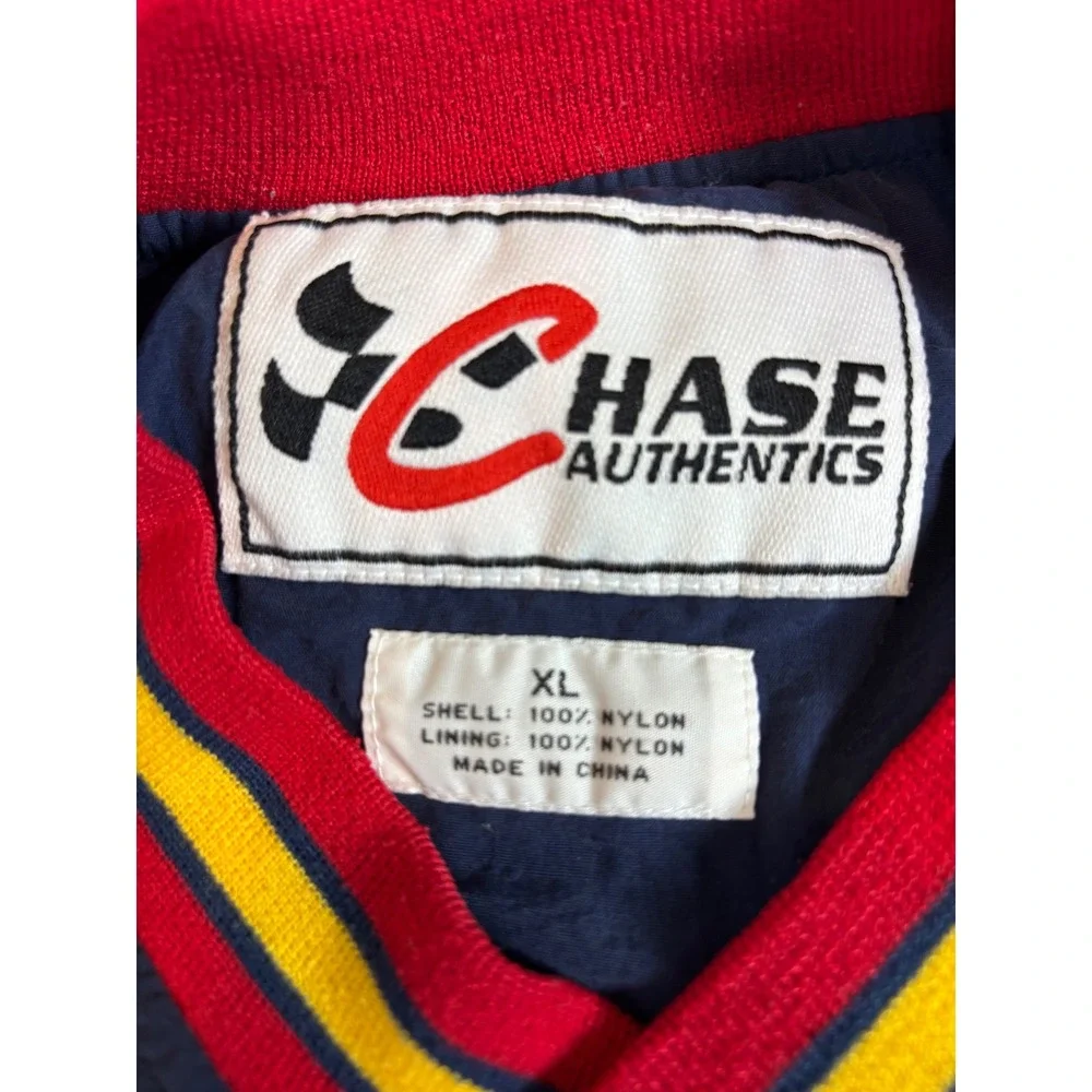 Chase Authentics NASCAR Jeff Gordon 24 Windbreaker Pullover Navy Blue Mens XL